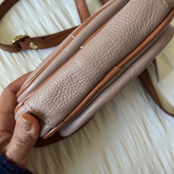 VALENTINA Crossbody handbag color pink/brown strap and trimming *New - Picture 7 of 7